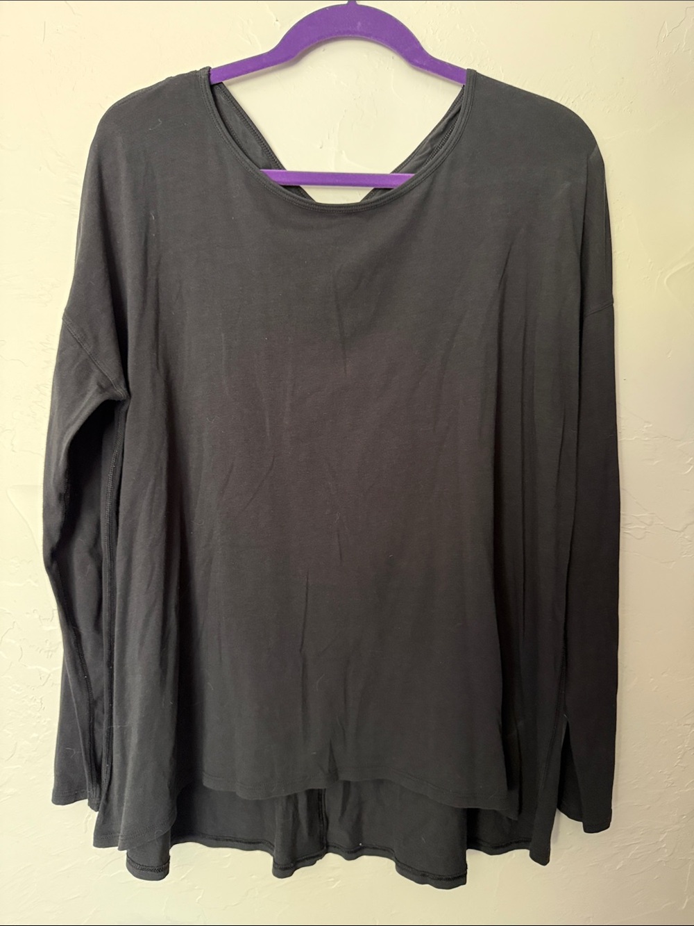 lululemon athletica black Long Sleeve Scoop Neck Top